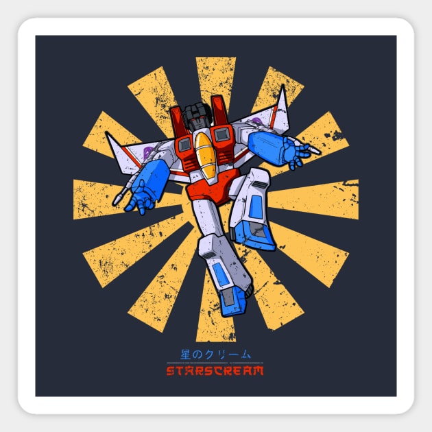 Starscream Retro Japanese Transformers Magnet by Nova5